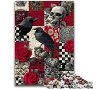 Adult Jigsaw Puzzles 1000 Crow Skeleton, for Ages 14 And over Each Piece Is Unique - Fun And Challenging Game for The Whole Family Good Gift 50X75CM
