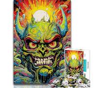 Adult Jigsaw Puzzles 1000 Demons Skeletons 1000 Pieces for Teenagers,Toys Educational Games Stress Relieving Unique Birthday And Gifts (size 38x26cm)