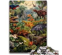 Adult Jigsaw Puzzles 1000 Dinosaur World 1000 Pieces for Adults,Family Activity Fun at Home Activities, Birthday Present,Travel Gifts (38x26cm)