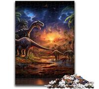 Adult Jigsaw Puzzles 1000 Dinosaur World 1000 Pieces for Teenagers,Learning Educational Toys Family Games Unique Birthday And Gifts (75x50cm)