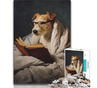Adult Jigsaw Puzzles 1000 Dog Reading Puzzles for Adults,learning Educational for Is Ideal As A Gift for The Whole Family (size 75x50cm)