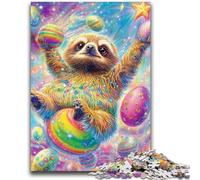 Adult Jigsaw Puzzles 1000 Donut Sloth 1000 Piece Jigsaw,Challenging Family Activity Games DIY Toy for Home Wall Decor Gifts (38x26cm)