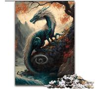 Adult Jigsaw Puzzles 1000 Dragon Asian, Stress Reliever Difficult Challenge Secret Santa Gifts for Age 14 Years Up (Size 26x38cm)