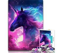 Adult Jigsaw Puzzles 1000 Dreamy Purple Horse Puzzles for Adults,learning Educational for Is Ideal As A Gift for The Whole Family (size 38x26cm)
