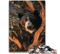 Adult Jigsaw Puzzles 1000 Fantasy Black Bear Teenager Puzzles,learning Educational Is Ideal As A Gift for The Whole Family (50x75cm)