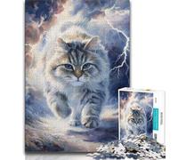 Adult Jigsaw Puzzles 1000 Fantasy Cat 1000 Pieces for Teenagers,Perfect for Game Nights, Colorful Toy for Home Gift (size 75x50cm)