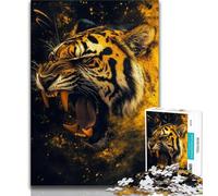 Adult Jigsaw Puzzles 1000 Fantasy Golden Tiger 1000 Pieces for Teenagers,Perfect for Game Nights, Colorful Toy for Home Gift (size 38x26cm)
