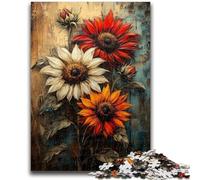 Adult Jigsaw Puzzles 1000 Flower Art Brain Intelligence Challenge Addictive Toys Funny Gift for Ages 14+ 50x75cm