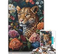 Adult Jigsaw Puzzles 1000 Flower Leopard,Help The Brain Exercise Addictive Toys to Cultivate Patience Perfect Decoration (38x26cm)