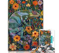 Adult Jigsaw Puzzles 1000 Flowers Color Chameleon Teenager Puzzles,Stress Reliever Difficult Challenge Suitable for Desktop Decoration (size 38x26cm)