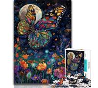 Adult Jigsaw Puzzles 1000 Flowers Colorful Butterfly 1000 Pieces for Adults,Family Activity Fun at Home Activities, Birthday Present,Travel Gifts 38x26cm