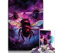 Adult Jigsaw Puzzles 1000 Galaxy Bees 1000 Pieces for Teenagers,Perfect for Game Nights, Colorful Toy for Home Gift (size 75x50cm)