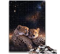 Adult Jigsaw Puzzles 1000 Galaxy Cheetah Teenager Puzzles,learning Educational Is Ideal As A Gift for The Whole Family (38x26cm)