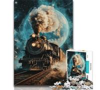 Adult Jigsaw Puzzles 1000 Galaxy Train 1000 Piece Puzzle,Fun Games Every Piece Is Unique - Challenging Family Fun Game (size 38x26cm)