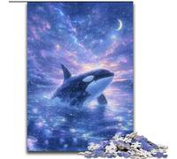 Adult Jigsaw Puzzles 1000 Galaxy Whale, Game Toys Every Piece Is Unique - Challenging Family Fun Game for for Age 14 26x38cm
