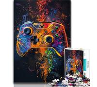 Adult Jigsaw Puzzles 1000 Gaming Controller Colorful,Help The Brain Exercise Addictive Toys to Cultivate Patience Artists Collection,Fine Art 38x26cm