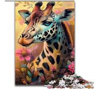 Adult Jigsaw Puzzles 1000 Giraffe Art, Elephant Toy Intellectual Game Birthday Present, Gifts, Wall Art for Ages 14+ (Size 26x38cm)