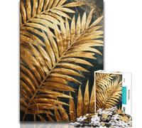 Adult Jigsaw Puzzles 1000 Gold Leaves Leaf 1000 Pieces for Adults,is Ideal As Gifts for The Whole Family Suitable for And 14 26x38cm