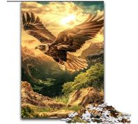 Adult Jigsaw Puzzles 1000 Golden Eagle, Brain Teaser For Wall Decoration Unique Birthday And Xmas Gifts for for Age 14 (Size 50x75cm)
