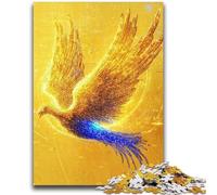 Adult Jigsaw Puzzles 1000 Golden Phoenix 1000 Pieces for Adults,Family Activity Fun at Home Activities, Birthday Present,Travel Gifts (38x26cm)