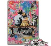 Adult Jigsaw Puzzles 1000 Graffiti Boy And Girl Teenager Puzzles,learning Educational Is Ideal As A Gift for The Whole Family (50x75cm)
