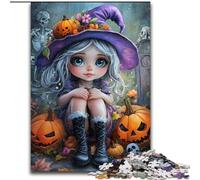 Adult Jigsaw Puzzles 1000 Halloween Girl, Elephant Toy Intellectual Game Birthday Present, Gifts, Wall Art for Ages 14+ (Size 50x75cm)