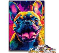 Adult Jigsaw Puzzles 1000 Happy Bulldog Teenager Puzzles,learning Educational Is Ideal As A Gift for The Whole Family (38x26cm)