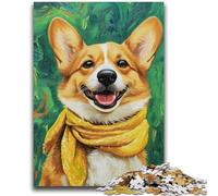 Adult Jigsaw Puzzles 1000 Happy Corgi for Educational Game Challenge Toy for Is Ideal As A Gift for The Whole Family 50x75cm