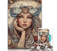 Adult Jigsaw Puzzles 1000 Indian Princess,Help The Brain Exercise Addictive Toys to Cultivate Patience Perfect Decoration (38x26cm)