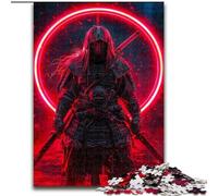 Adult Jigsaw Puzzles 1000 Japanese Neon Ninja, Suitable for Ages 14 And Up Home Decor Deal As Gifts for The Whole Family (Size 50x75cm)