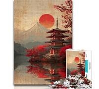Adult Jigsaw Puzzles 1000 Japanese Style Temple Teenager Puzzles,Game Toys Every Piece Is Unique - Challenging Family Fun Game (size 38x26cm)
