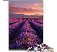 Adult Jigsaw Puzzles 1000 Lavender Garden, Family Game Stress Reliever Difficult Challenge A Work of Art for Ages 14+ 50x75cm