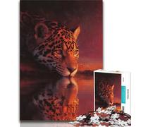 Adult Jigsaw Puzzles 1000 Leopard at Sunset Puzzles for Adults,learning Educational for Is Ideal As A Gift for The Whole Family (size 38x26cm)