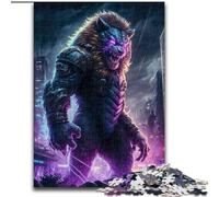 Adult Jigsaw Puzzles 1000 Lion Human, Suitable for Ages 14 And Up Home Decor Deal As Gifts for The Whole Family (Size 26x38cm)