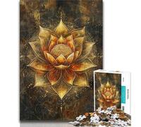 Adult Jigsaw Puzzles 1000 Lotus Art Teenager Puzzles,Stress Reliever Difficult Challenge Suitable for Desktop Decoration (size 38x26cm)