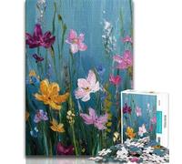 Adult Jigsaw Puzzles 1000 Lotus Oil Painting 1000 Piece Puzzle,Vibrant And Unique Design Relaxing & Challenging Puzzle Experience (size 75x50cm)