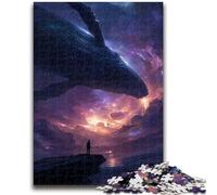 Adult Jigsaw Puzzles 1000 Magical Whale 1000 Pieces for Teenagers,Learning Educational Toys Family Games Unique Birthday And Gifts (26x38cm)