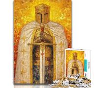 Adult Jigsaw Puzzles 1000 Majestic Knight,Help The Brain Exercise Addictive Toys to Cultivate Patience Perfect Decoration (38x26cm)