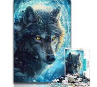 Adult Jigsaw Puzzles 1000 Majestic Wolf 1000 Pieces for Teenagers,Perfect for Game Nights, Colorful Toy for Home Gift (size 38x26cm)