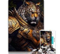 Adult Jigsaw Puzzles 1000 Mechanical Tiger 1000 Piece Puzzle,Vibrant And Unique Design Relaxing & Challenging Puzzle Experience (size 75x50cm)