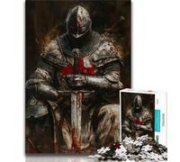 Adult Jigsaw Puzzles 1000 Medieval Knights 1000 Pieces for Adults,Challenging Difficult Deal As Gifts for The Whole Family (size 38x26cm)