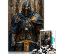 Adult Jigsaw Puzzles 1000 Medieval Majestic Knight 1000 Piece Puzzle,Vibrant And Unique Design Relaxing & Challenging Puzzle Experience (size 75x50cm)