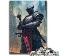 Adult Jigsaw Puzzles 1000 Mighty Medieval Knight 1000 Pieces for Teenagers,Learning Educational Toys Family Games Unique Birthday And Gifts (26x38cm)