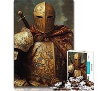 Adult Jigsaw Puzzles 1000 Mighty Medieval Knight 1000 Pieces for Teenagers,Toys Educational Games Stress Relieving Unique Birthday And Gifts (size 75x50cm)