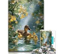 Adult Jigsaw Puzzles 1000 Mother Duck Teenager Puzzles,Game Toys Every Piece Is Unique - Challenging Family Fun Game (size 75x50cm)