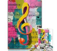 Adult Jigsaw Puzzles 1000 Musical Symbols 1000 Pieces for Teenagers,Toys Educational Games Stress Relieving Unique Birthday And Gifts (size 75x50cm)