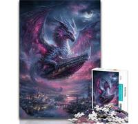 Adult Jigsaw Puzzles 1000 Mysterious Dragon 1000 Piece Puzzle,Vibrant And Unique Design Relaxing & Challenging Puzzle Experience (size 38x26cm)