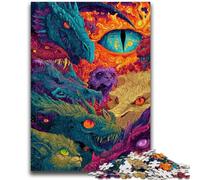 Adult Jigsaw Puzzles 1000 Mysterious Dragon Brain Intelligence Challenge Addictive Toys Funny Gift for Ages 14+ 26x38cm