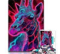 Adult Jigsaw Puzzles 1000 Mysterious Giraffe 1000 Pieces for Teenagers,Toys Educational Games Stress Relieving Unique Birthday And Gifts (size 38x26cm)