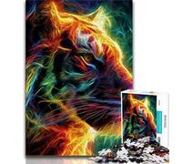 Adult Jigsaw Puzzles 1000 Mysterious Tiger 1000 Pieces for Teenagers,Perfect for Game Nights, Colorful Toy for Home Gift (size 75x50cm)